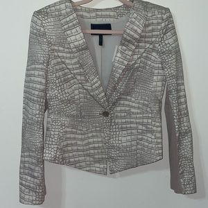 BCBG Max Azria alligator print blazer.